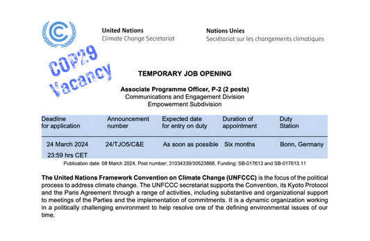 Vacancy-Associate-Programme-Officer-UNFCCC-VCareer