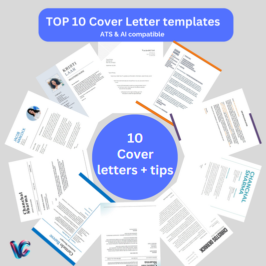 Top 10 ATS compatible Cover Letter Templates, front page of digital product 